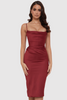 Suspend Red Midi Dress
