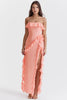 Straps Pink Maxi Dress